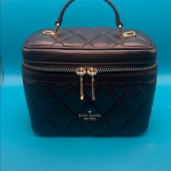 kate spade Handbags - Kate Spade Carey Black Quilted Leather Top Handle Crossbody Trunk , EUC